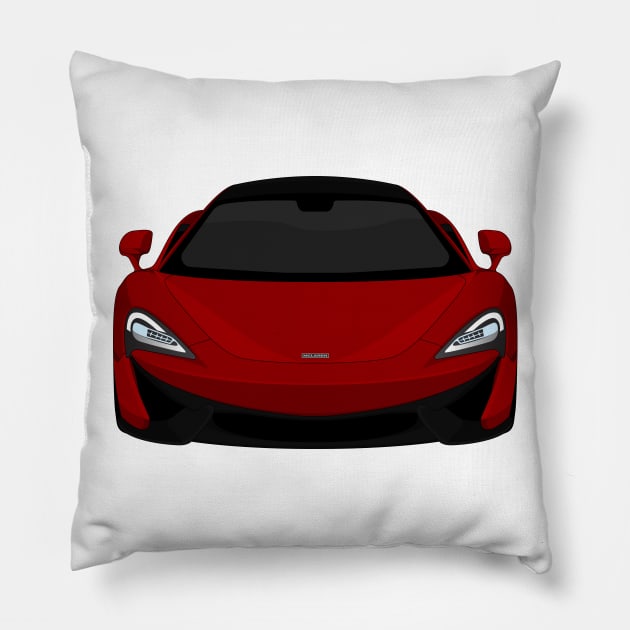 MCLAREN 570S DARK-RED Pillow by VENZ0LIC