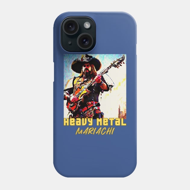 Heavy Metal Mariachi (sombrero Texan guitarist) Phone Case by PersianFMts