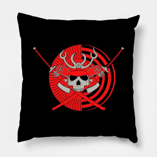 Samurai Skull Pillow by Dark_Space