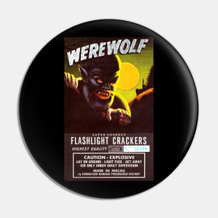 VINTAGE FIRECRACKER WAREWOLF FLASHLIGHT CRACKERS MADE IN MACAU Pin