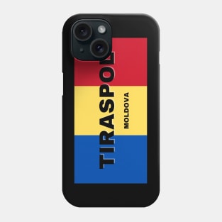 Tiraspol City in Moldovan Flag Colors Phone Case