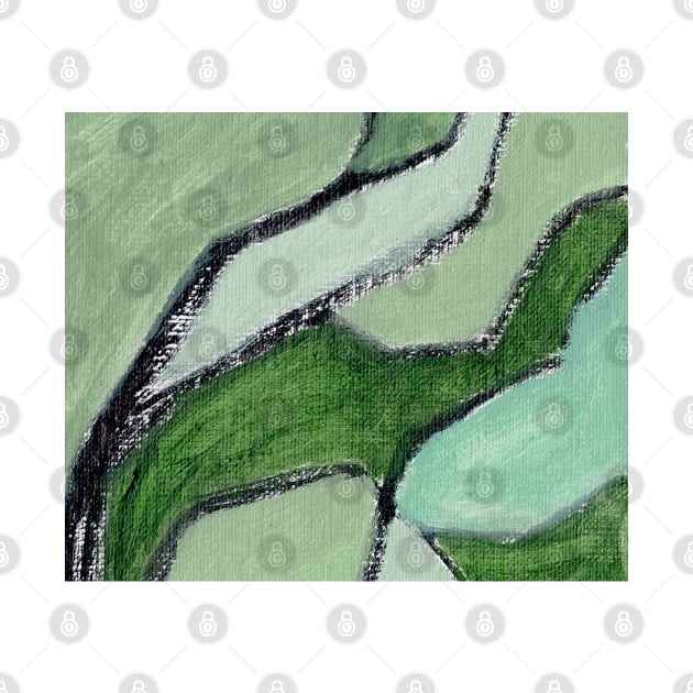 Mint Green Abstract Art by Go Abstract Art