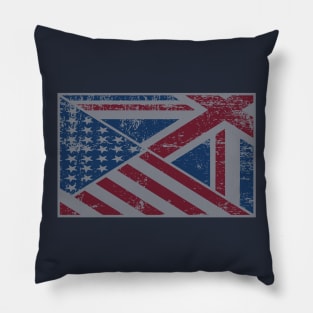 USA UK Flag Pillow