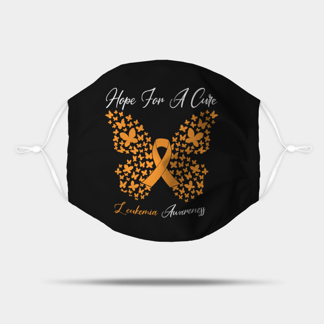 Hope For A Cure Butterfly Gift 3 Leukemia Leukemia Mask TeePublic