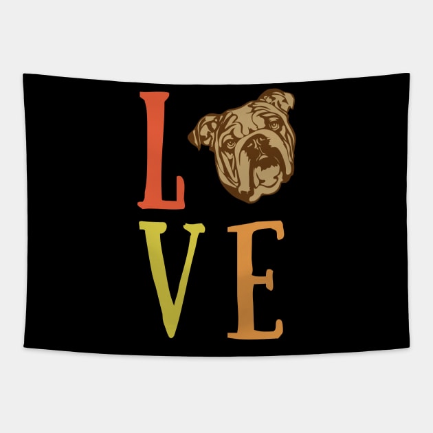 love dog T-shirt dog lover shirt i love dog Tapestry by abuzaidstudio