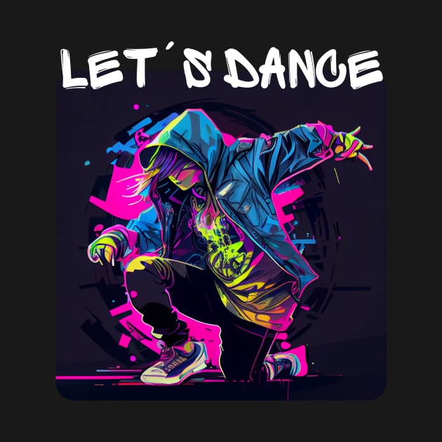 Woman In Graffiti Look Dancing In Disco 4 by PD-Store