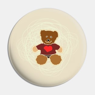 adorable brown bear doll Pin