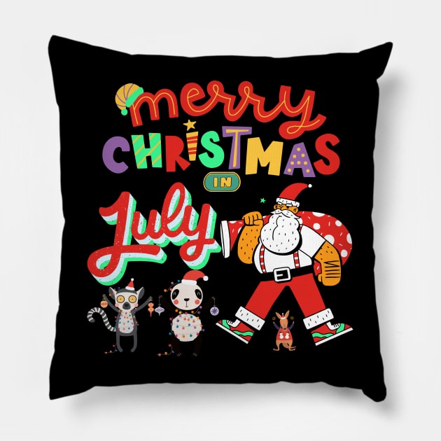 Christmas In July Pillow by Myartstor 