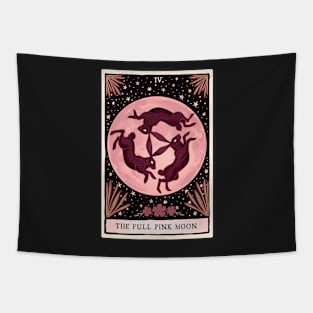 The Full Pink Moon Tarot Card Tapestry