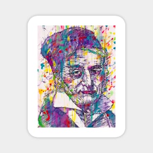 CARL FRIEDRICH GAUSS watercolor and ink portrait Magnet