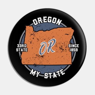 Oregon My State Patriot State Tourist Gift Pin