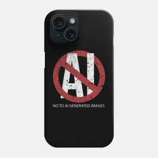 no to ai generated images logos Phone Case