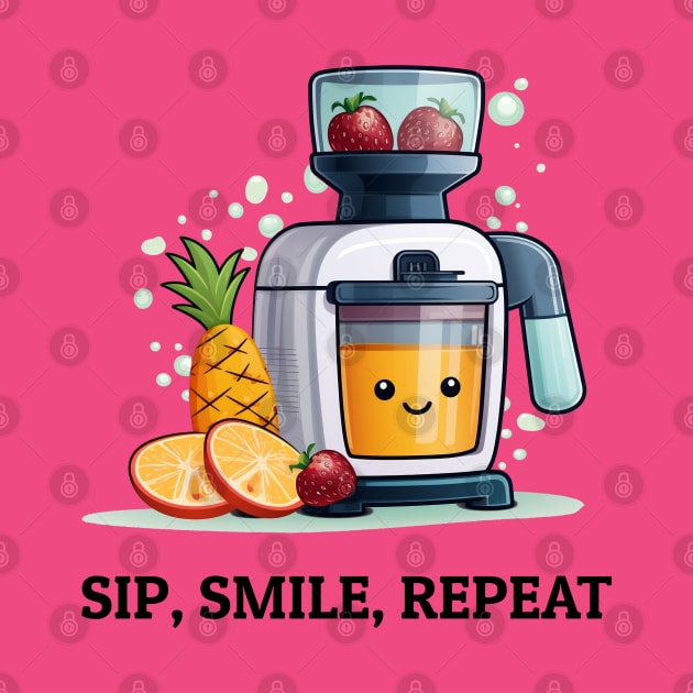 Fruit Juicer Sip, Smile, Repeat Funny Healthy Novelty by DrystalDesigns