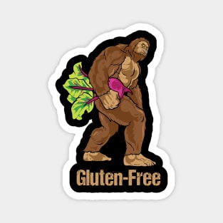 Gluten Free Diet - Big Foot Carrying Beetroot Magnet