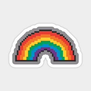 RAINBOW PRIDE PIXEL ART LGBT LOVE Magnet