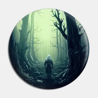 Monster Slayer in a Haunted Forest - Fantasy - Witcher Pin