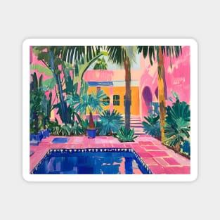 Pink Pool Garden Mediterranean Matisse Magnet