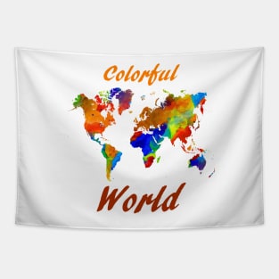 Design 33 colorful worldmap Tapestry