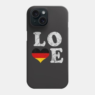 Love Germany German Flag Vintage Distressed Phone Case