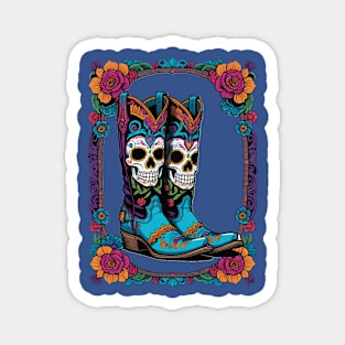 Boots - Dia De Los Muertos Magnet