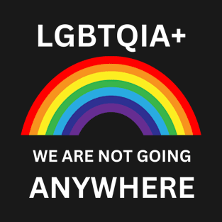 Gay Pride We Are not Going Anywhere LGBT Lesbian Trans Gift For LGBTQIA Rainbow Family Queer Intersex Asexual Protest T-Shirt