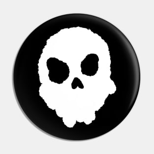 Skull White Logo Streetwear Pin