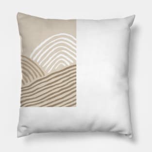 Abstract beige scenery Pillow