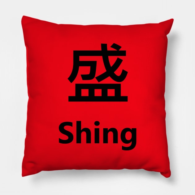 Chinese Surname Shing 盛 Pillow by MMDiscover