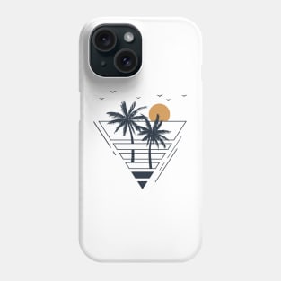 Sunset And Palms. Summer Time. Geometric Style Phone Case