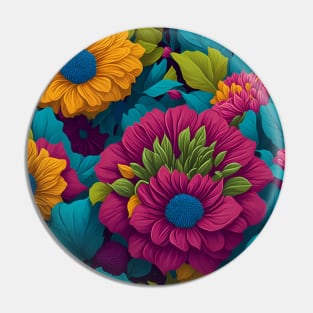 floral pattern design, flower art Pin