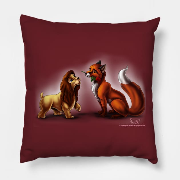 Warm Valentine Fuzzies Pillow by Unicornarama