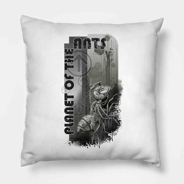 PLANET OF THE ANTS Pillow by ADAMLAWLESS