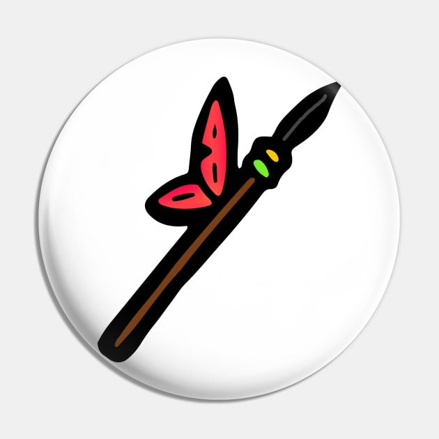 Spear Doodle Art Pin by VANDERVISUALS