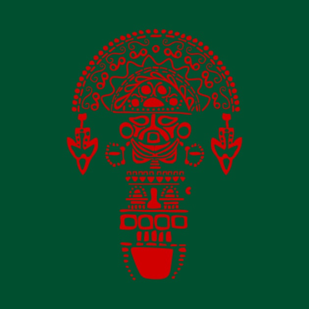 Peru - Tumi red design - Tribal art by verde