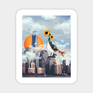 The bird in the city Magnet