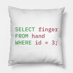 Programmer Humor Middle Finger Pillow