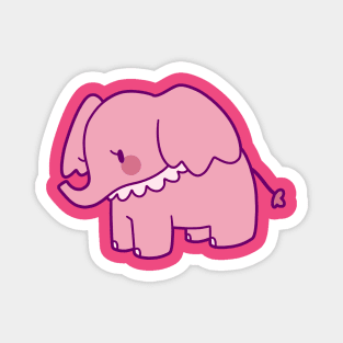 Pretty Pink Elephant Magnet