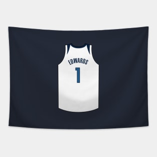 Anthony Edwards Minnesota Jersey Qiangy Tapestry