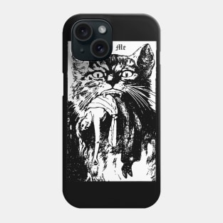 Bite Me Gothic Cat Black Halloween Horror Cult Shirt Mug Tapestry Sticker Pin + More Phone Case