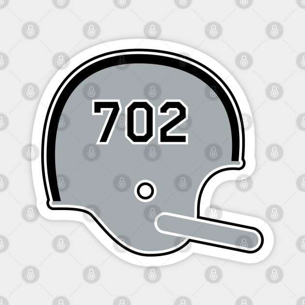 Las Vegas Raiders 702 Helmet Magnet by Rad Love