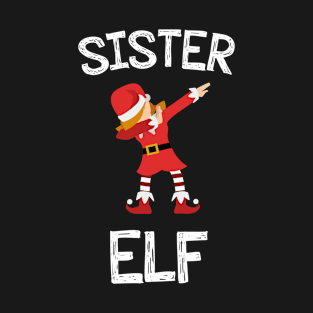 Dabbing Sister Elf Matching Christmas Family T-Shirt