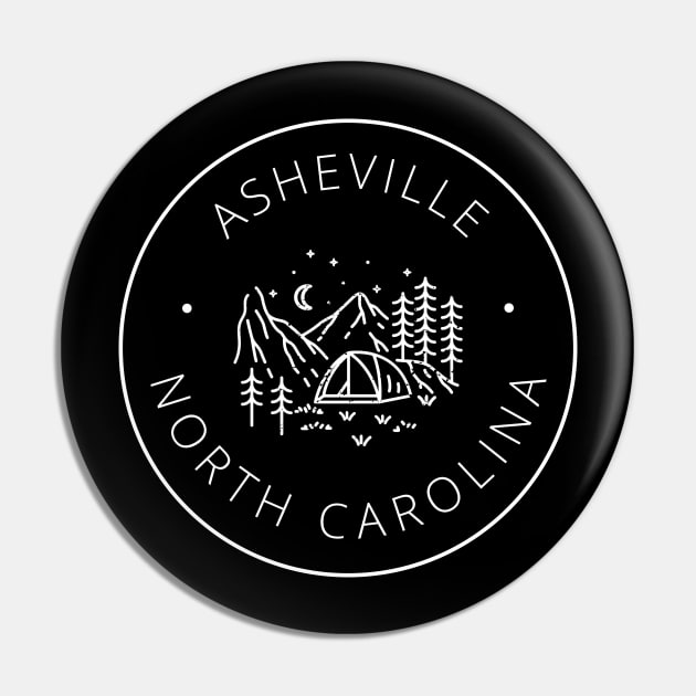 Asheville, North Carolina Camping Pin by Contentarama