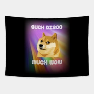 Doge Meme Such Disco Much Wow Tapestry