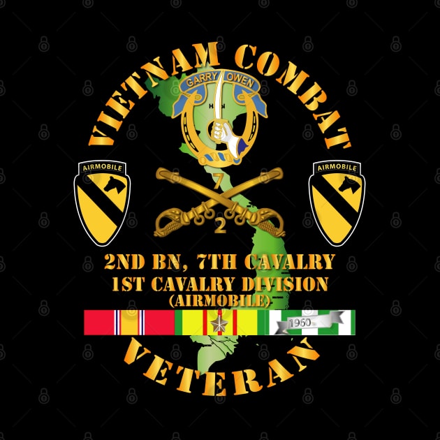 Vietnam Combat Cavalry Veteran w 2nd Bn 7th Cav DUI - 1st Cav Div by twix123844