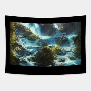 Beautiful Mountain River Landscape Tapestry