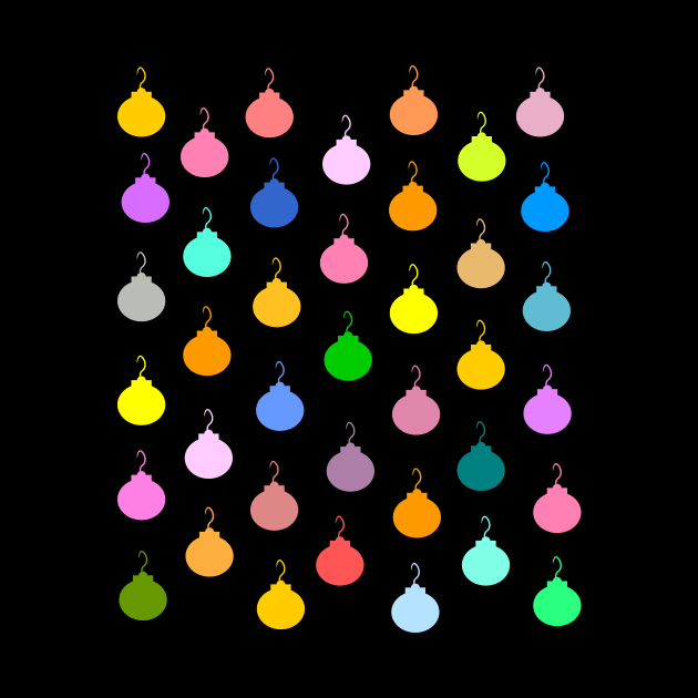 Colorful christmas lights bulbs pattern decoration by Baobabprintstore