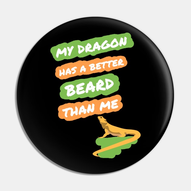 Better Beard Bearded Dragon Funny Pin by Niche Haven