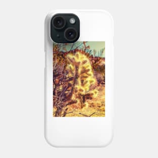 Glowing Cactus At Joshua Tree National Park Phone Case