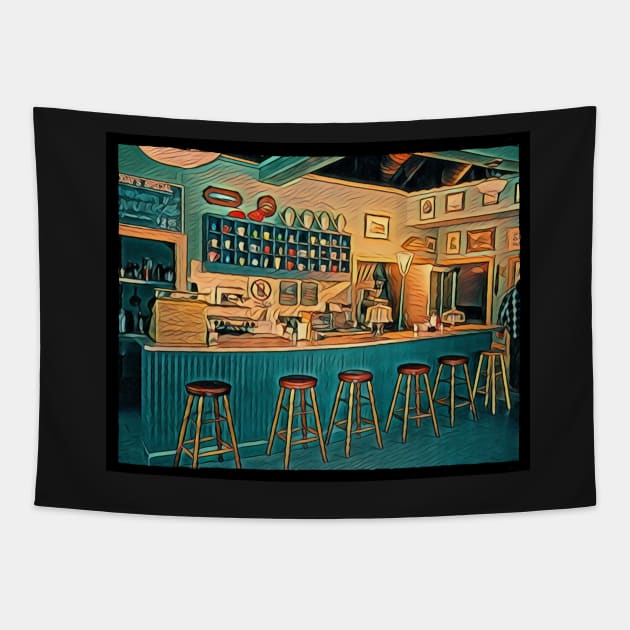 The Diner IV Tapestry by Fenay-Designs