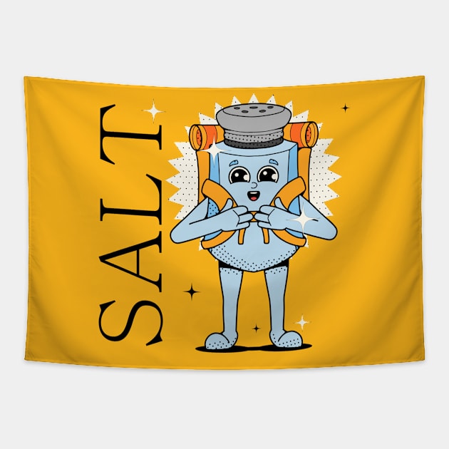 Hand Drawn Salt Fun Tapestry by Mako Design 